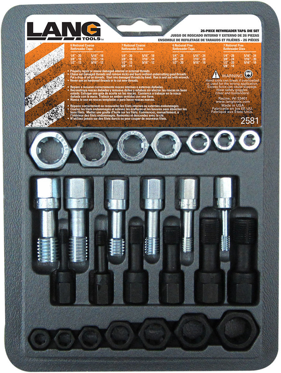 LANG TOOLS Thread Restorer - Kit - SAE 2581 - Image 2