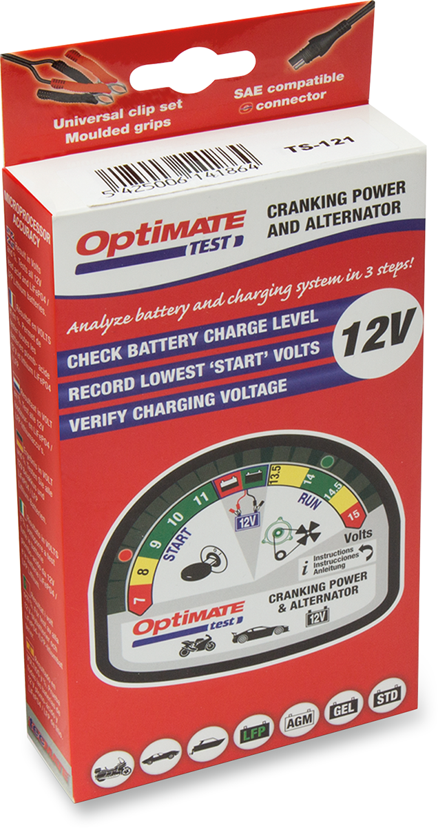 TECMATE Battery Charging System/Alternator Tester - Pocket - Battery Clip/12V TS-121 - Image 3