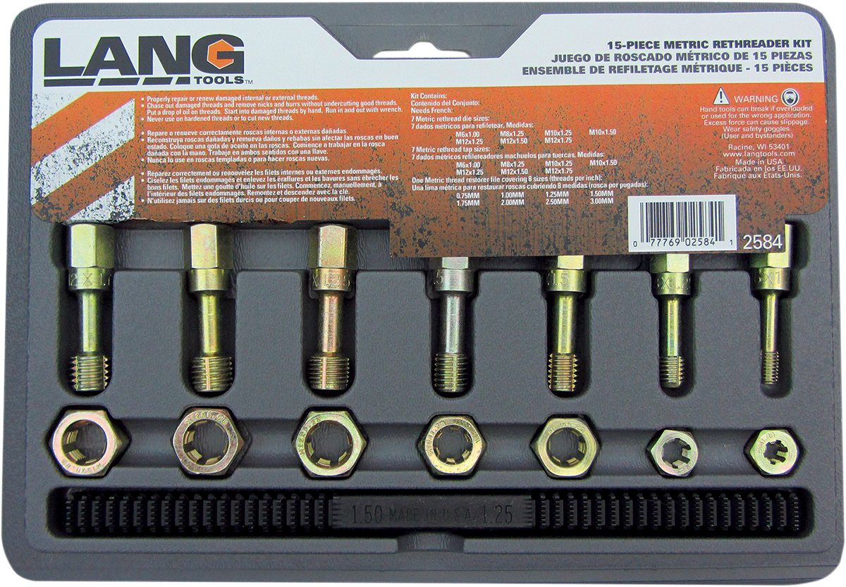 LANG TOOLS Thread Restorer Kit - Metric 2584