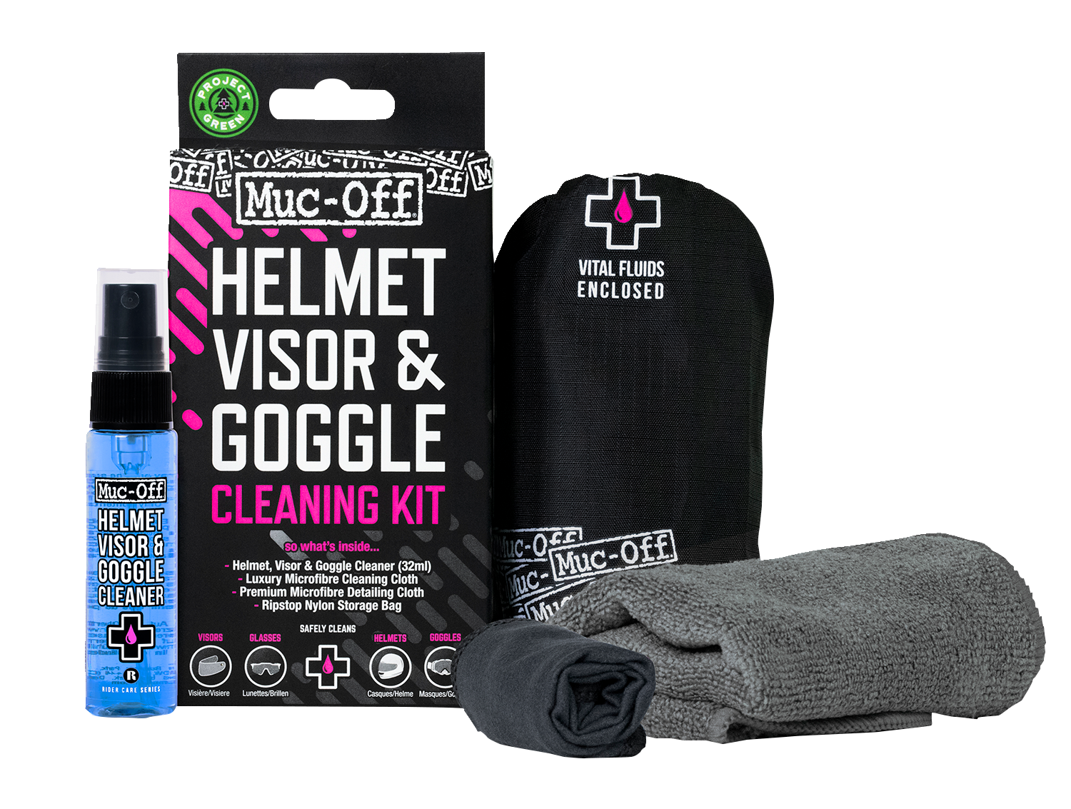 MUC-OFF USA Visor, Lens & Goggle Cleaning Kit 20802