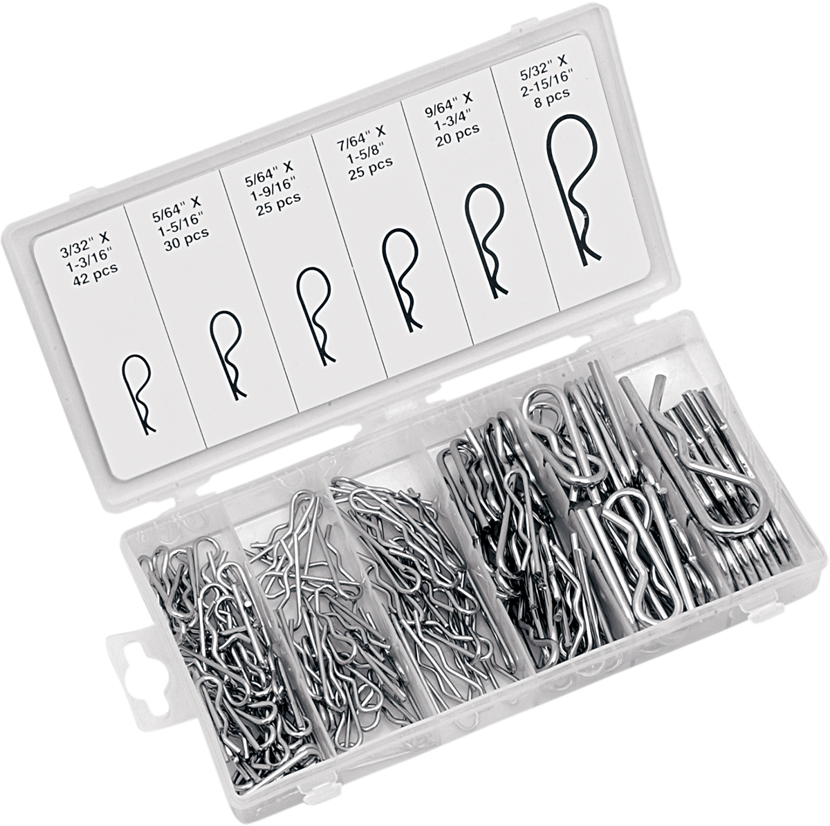 PERFORMANCE TOOL Pin Assortment - Hitch - 150-Piece W5210