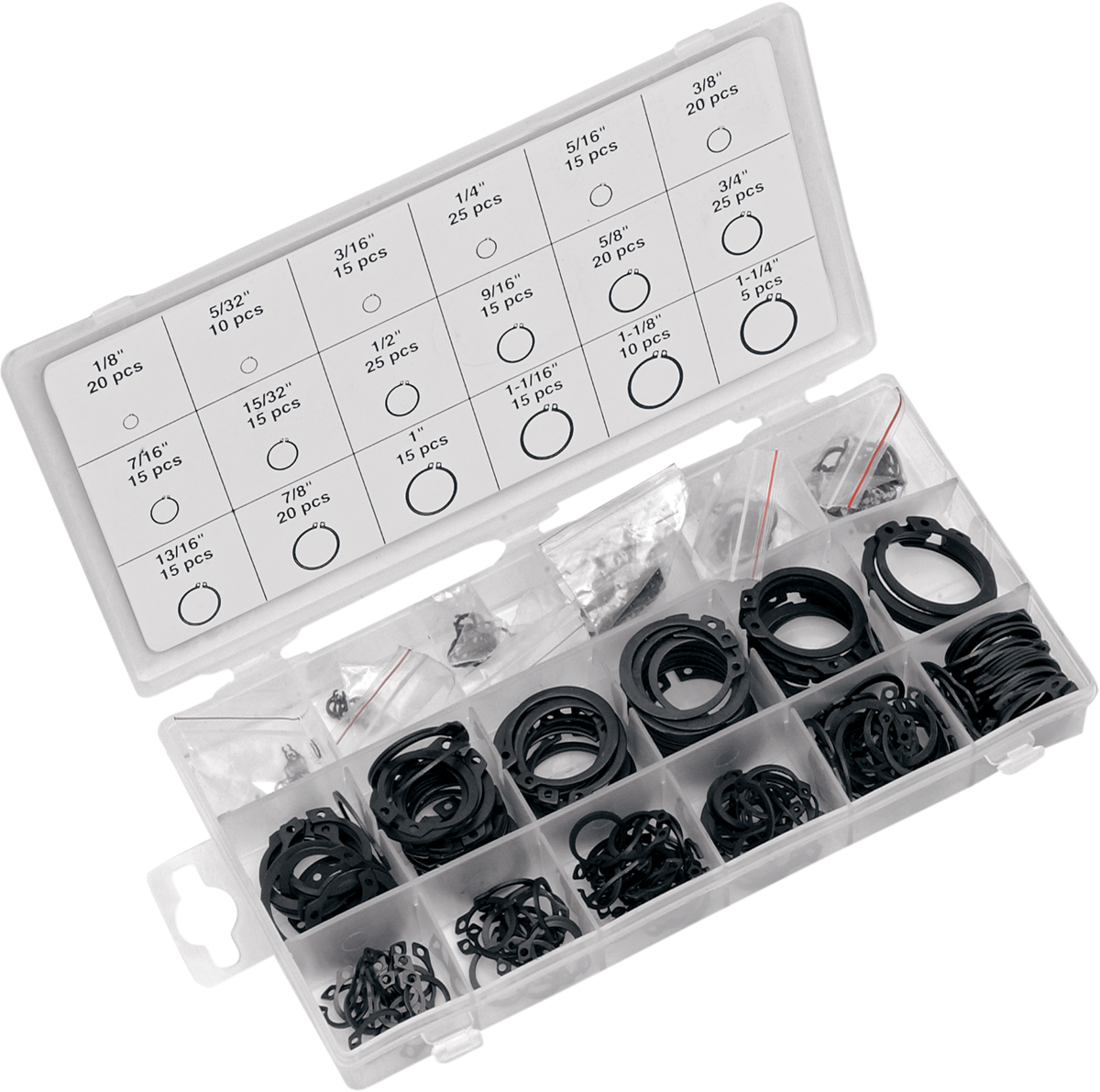 PERFORMANCE TOOL Snap Ring Assortment - 300-Piece W5212
