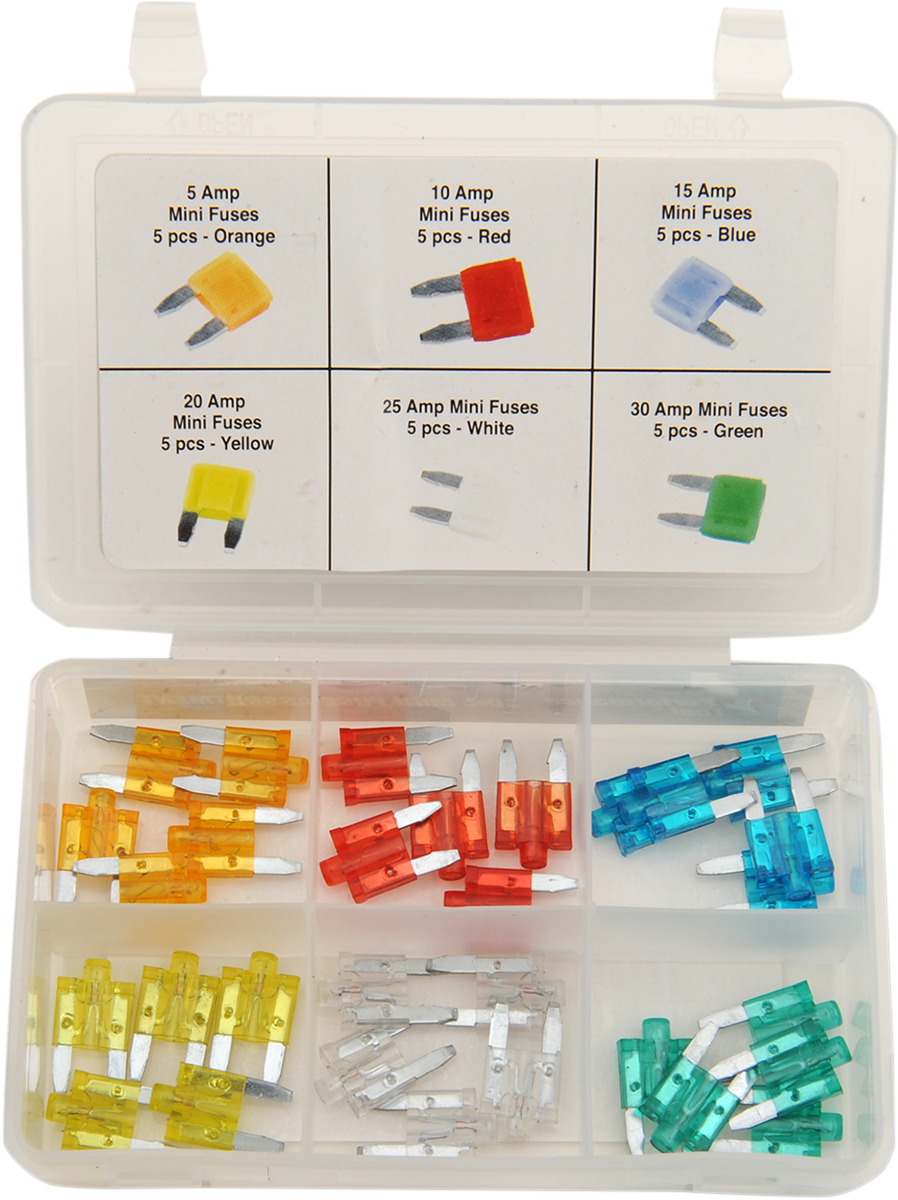 PERFORMANCE TOOL Fuse Assortment - Mini - LED - 30-Piece W5377