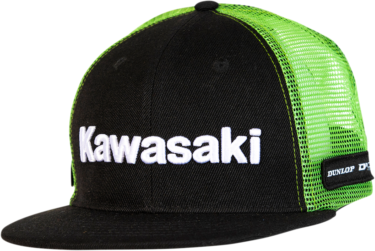 D'COR VISUALS Kawasaki Line Hat - Black/Green - One Size 70-133-1