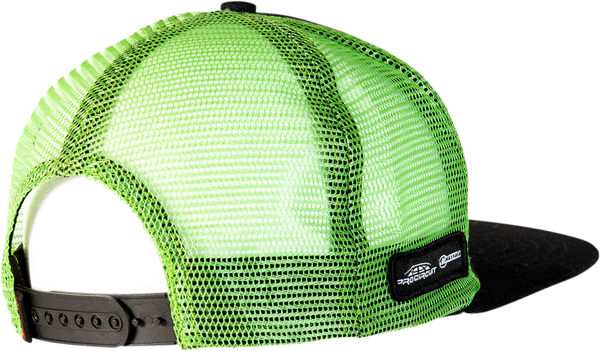 D'COR VISUALS Kawasaki Line Hat - Black/Green - One Size 70-133-1 - Image 2