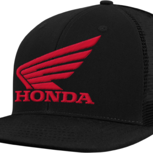 HONDA APPAREL Honda Wing Flat Bill Hat - Black/Red NP21A-H3170