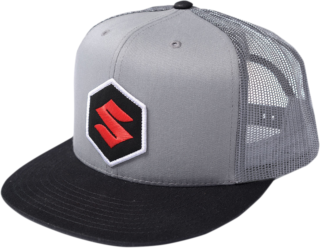 FACTORY EFFEX Suzuki Mark Snapback Hat - Black/Gray 18-86400